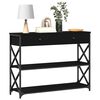 vidaXL Table Console avec tiroir Ch&ecirc;ne noir 100 x 28 x 75 cm
