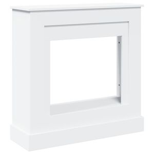 VidaXL Cadre de chemin&eacute;e blanc 90x30x90 cm bois d'ing&eacute;nierie