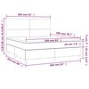 vidaXL Sommier &agrave; lattes de lit avec matelas Cr&egrave;me 160x200 cm Tissu