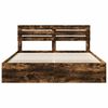 vidaXL Cadre de lit Ch&ecirc;ne fum&eacute; 200 x 200 cm Pin massif