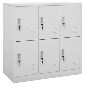 vidaXL Armoire &agrave; casiers Gris clair 90x45x92,5 cm Acier