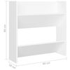 vidaXL Armoires &agrave; chaussures murales 4 pcs blanc bois d'ing&eacute;nierie