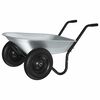 vidaXL Brouette Argent et noir 124 x 73 x 65 cm Acier