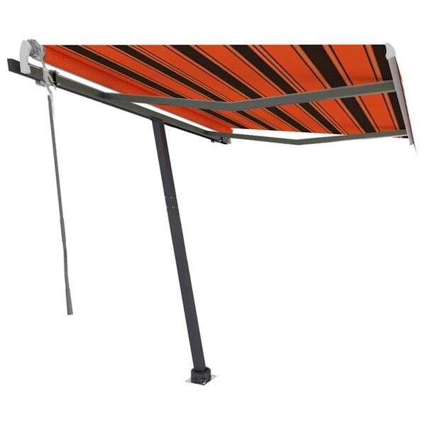 vidaXL Auvent manuel r&eacute;tractable sur pied 350x250 cm Orange et marron