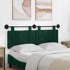 vidaXL T&ecirc;te de lit suspendue Vert fonc&eacute; 150 x 55 x 5 cm Velours