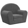 vidaXL Canap&eacute;-lit pour enfants anthracite peluche douce