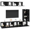 vidaXL Ensemble meuble TV 6 pcs Ch&ecirc;ne noir Bois d'ing&eacute;nierie