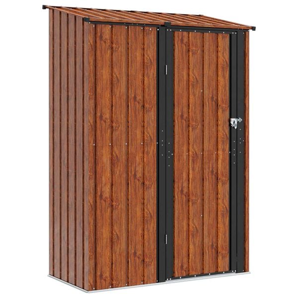 vidaXL Cabanons de jardin Marron 140,5 x 74 x 200 cm M&eacute;tал