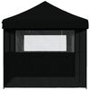 vidaXL Tente de r&eacute;ception pliable escamotable 3 parois lat&eacute;rales noir