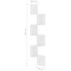 vidaXL &Eacute;tag&egrave;re d'angle murale blanc brillant 19x19x123 cm