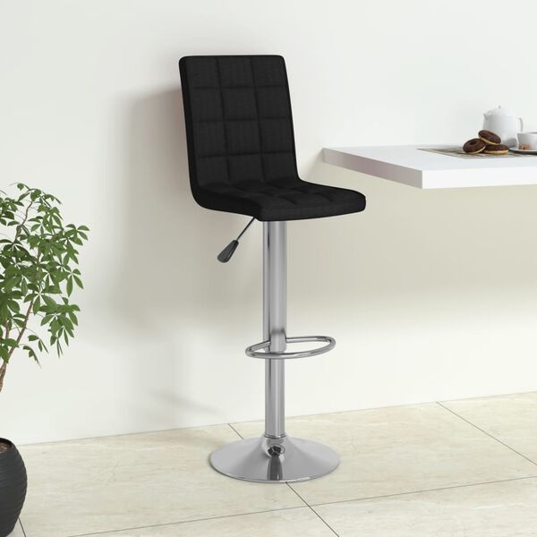 vidaXL Tabouret de bar Noir Tissu