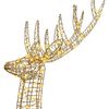 vidaXL Renne 3D avec 250 LED Blanc chaud 180 cm PET