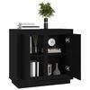 vidaXL Buffet noir 80x34x75 cm bois d'ing&eacute;nierie