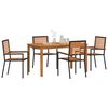 vidaXL Ensemble de salle &agrave; manger pour jardin 5 pcs Noir