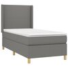 vidaXL Sommier &agrave; lattes de lit matelas LED Gris fonc&eacute; 90x190cm Tissu