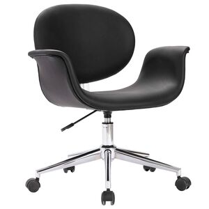 vidaXL Chaise pivotante &agrave; manger Noir Similicuir