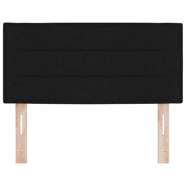 vidaXL T&ecirc;te de lit avec t&ecirc;te de lit Noir 90 cm Cuir synth&eacute;tique