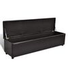 vidaXL Banc de rangement Marron 168x44x44 cm