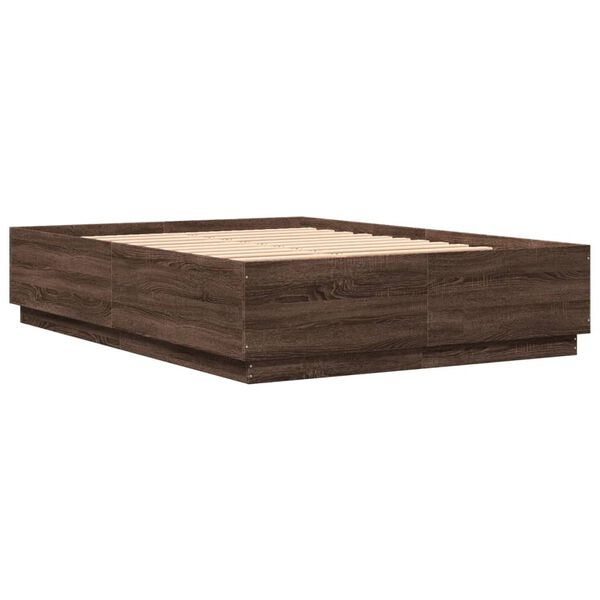 vidaXL Cadre de lit sans matelas chêne marron 140x200 cm