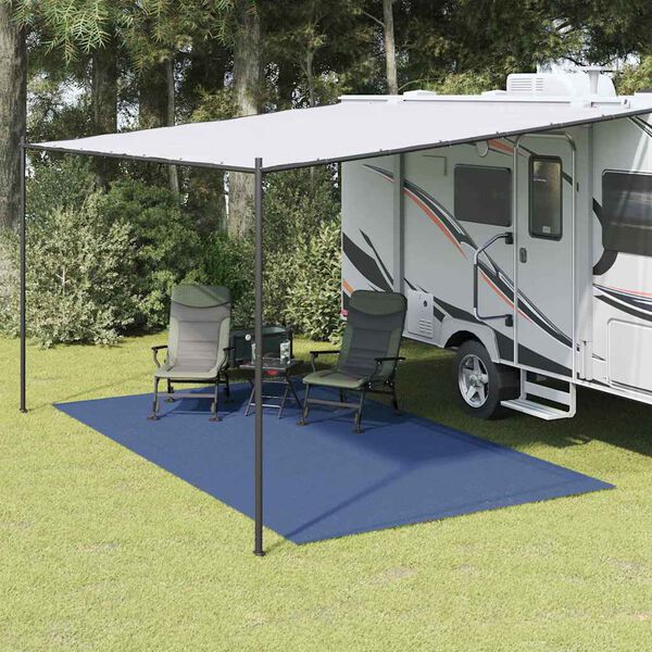vidaXL Tapis de tente Bleu 400 &times; 350 cm Polyester