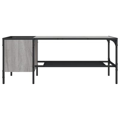 vidaXL Table basse avec support sonoma gris 100x51x40 cm
