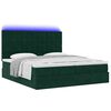 vidaXL Cadre de lit ottoman avec matelas vert fonc&eacute; 160x200 cm velours
