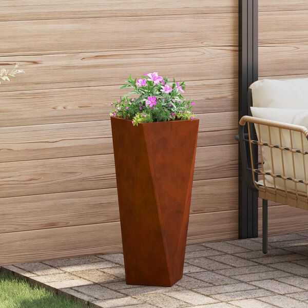 vidaXL Jardini&egrave;re Rouill&eacute; 30 x 30 x 75 cm