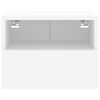 vidaXL Meuble TV mural blanc 40x30x30 cm bois d'ing&eacute;nierie
