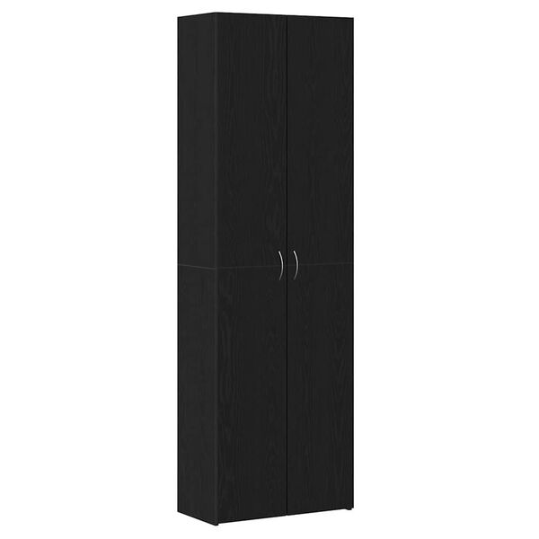 vidaXL Cabinet de Bureau Ch&ecirc;ne noir 60 x 32 x 190 cm Bois d'ing&eacute;nierie