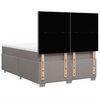 vidaXL Sommier &agrave; lattes de lit avec matelas Taupe 160x200 cm Tissu