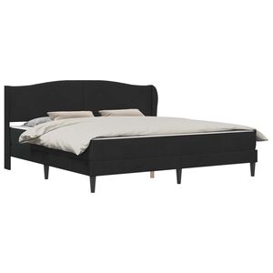 vidaXL Cadre de lit avec t&ecirc;te de lit Noir 200 x 200 cm Velours