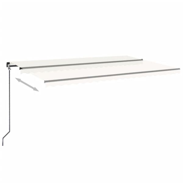 vidaXL Auvent manuel r&eacute;tractable 500x300 cm Cr&egrave;me