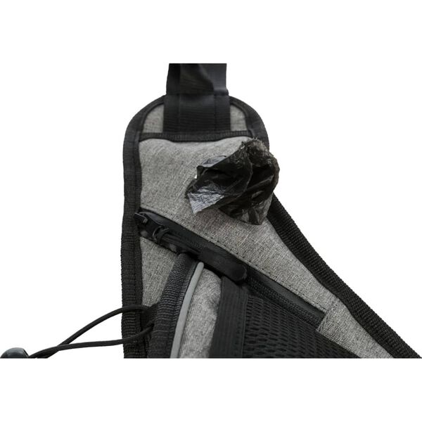 TRIXIE Ceinture de jogging pour chien avec laisse Gris et noir