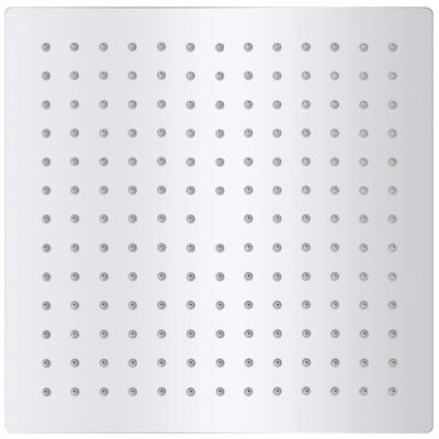 vidaXL Tête de douche plongeante carrée en acier inoxydable 25x25 cm