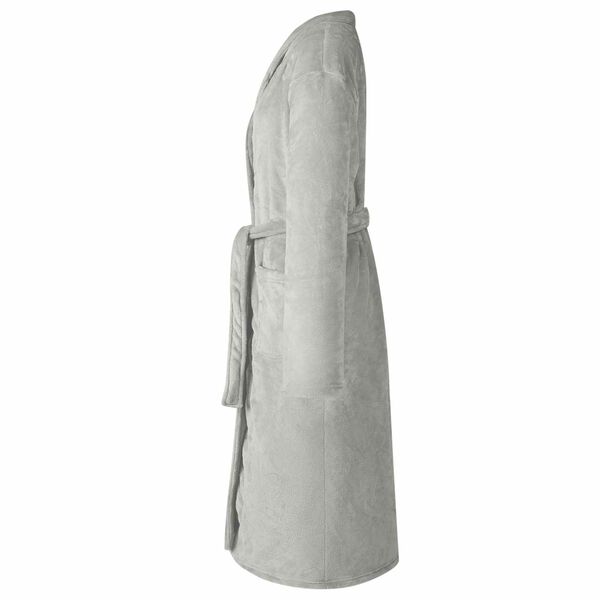vidaXL Robe de bain sans capuche Gris xl Flanelle