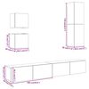 vidaXL Ensemble de meuble TV mural 5 pcs vieux bois bois d'ing&eacute;nierie