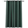 vidaXL Rideau occultant Aspect de lin avec &oelig;illets Vert 290x245 cm