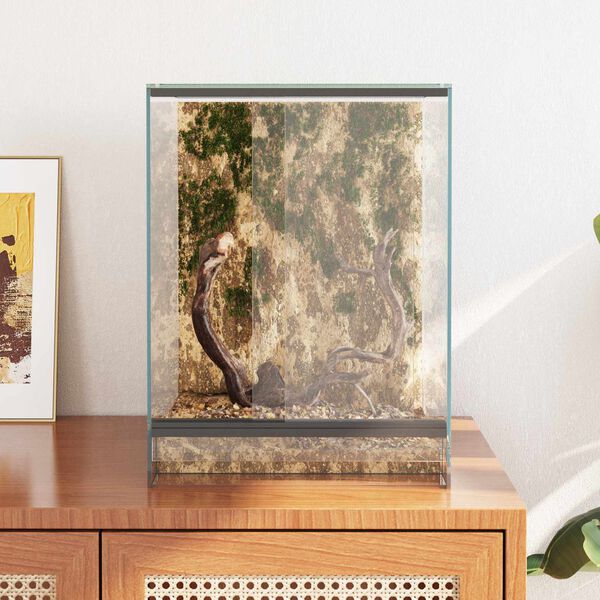 vidaXL Terrarium avec stockage Transparent 30 x 30 x 40 cm Verre
