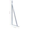 vidaXL Supports pour poteau de cl&ocirc;ture 3 pcs Acier galvanis&eacute;