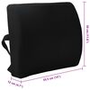 vidaXL Coussin de Dos avec oreiller Noir 35,5 x 30 x 12 cm Avec filet