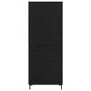 vidaXL Haut Armoire Ch&ecirc;ne noir 69,5 x 34 x 180 cm Bois d'ing&eacute;nierie