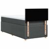 vidaXL Sommier &agrave; lattes de lit avec matelas Gris fonc&eacute; 90x200 cm Tissu