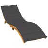 vidaXL Coussin de chaise longue anthracite m&eacute;lang&eacute; 200x60x4 cm tissu