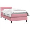 vidaXL Sommier &agrave; lattes de lit avec matelas rose 100x220 cm velours