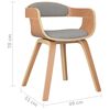 vidaXL Chaises &agrave; manger lot de 2 taupe bois courb&eacute; et tissu