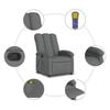 vidaXL Fauteuil inclinable de massage gris fonc&eacute; tissu