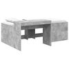 vidaXL Lit haut pour enfants avec bureau Gris b&eacute;ton 75 x 190 cm