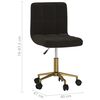 vidaXL Chaise pivotante de salle &agrave; manger Noir Velours