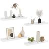 vidaXL &Eacute;tag&egrave;res murales 4 pcs Blanc 40x9x3 cm