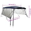 vidaXL Toit bimini à 4 arceaux parois en maille 243x(170-182)x137 cm